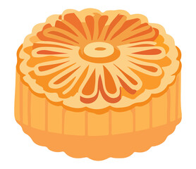 Sticker - PNG Chinese moon cake element, transparent background