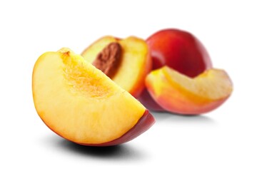 Canvas Print - Tasty sweet fresh ripe peach fruit