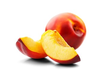 Wall Mural - Tasty sweet fresh ripe peach fruit