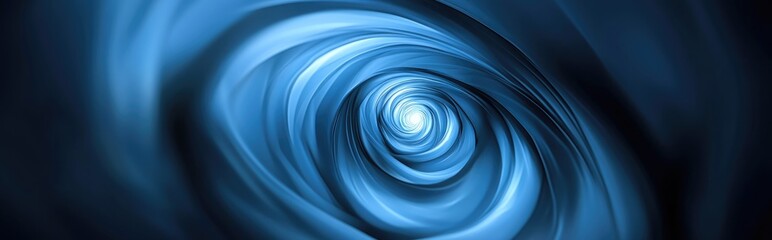 Leinwandbilder - Blue abstract spiral background with a bright center created in 3D cartoon rendering suitable for brochure book cover or web design