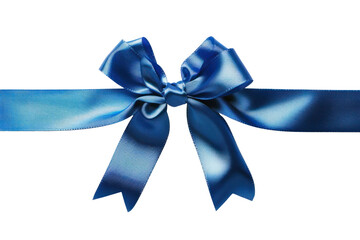 Poster - PNG Blue gift ribbon blue bow white background.