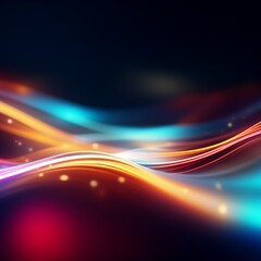 Sticker - abstract background with glowing lines