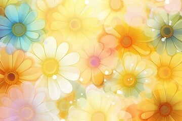 Wall Mural - background with flowers