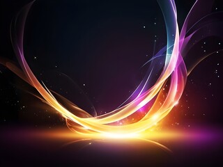 Poster - abstract background with glowing lines and space for text