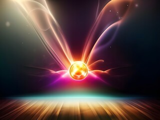 Wall Mural - background with glowing orb