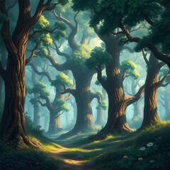 Wall Mural - tree in the forest