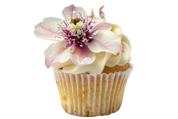 cupcake with flower decoration