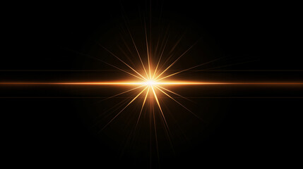 a single lens flare in the center of an all black background