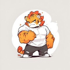 Sticker - Tiger Illustration