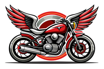 Wall Mural - motorcycle logo emblem style