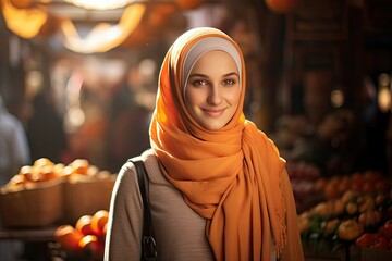 portrait of Muslim Beauty woman