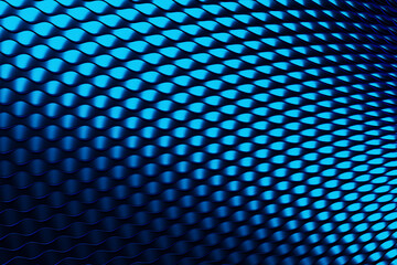 3d illustration of a  blue  abstract gradient background with lines. PRint from the waves. Modern graphic texture. Geometric pattern.