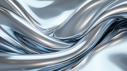 Canvas Print - Flowing metallic abstract background