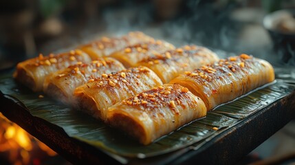 Sticker - Steaming Delicious: Grilled Cabbage Rolls