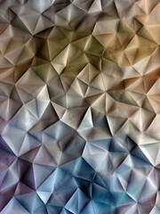 Origami style folded wall cover surface