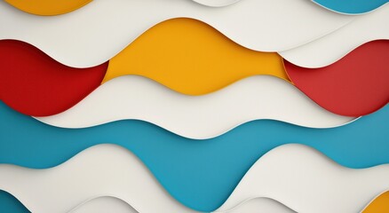 Canvas Print - Vibrant abstract paper art background