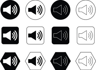 Wall Mural - speaker volume sign icon. sound audio symbol vector illustration.