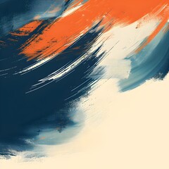 Wall Mural - Beautifull brush strokes background, japan art, blue and orange