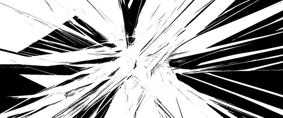 Canvas Print - Vector black and white comic style light burst .