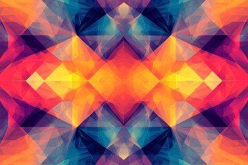 Abstract Geometric Pattern with Vibrant Colors created with Generative AI