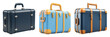 © Malika - Stylish travel luggage in various sizes and colors isolated on transparent background