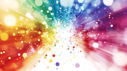 Rainbow Burst Background