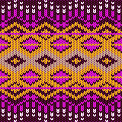 Poster - Geometric Ethnic Pattern Design Background or Wallpaper.