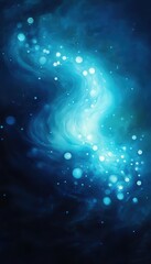 Wall Mural - A stunning cosmic scene featuring vibrant blue colors and swirling stars in deep space, perfect for projects related to the universe.