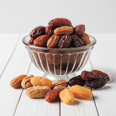 Natural delicious Dates in Clean Background