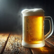 © Artyaguza - super cold beer in the cooling glass and nice foam with no ice