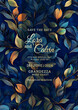 © M6G - Artistic elegant nature art wedding invitation template design, Hand drawn texture design for invitation, Luxury greeting design, save the date design