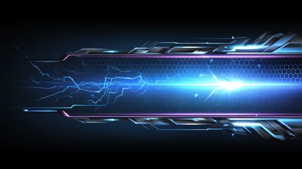 Wall Mural - Futuristic Tech Abstract Background