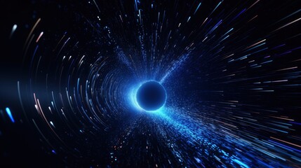High-speed big data flow tunnel, Database funnel information processing, innovative analytics and statistics of encoded data, cyberspace structural black hole tech vector background