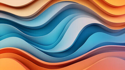 Wall Mural - Abstract Wavy Background with Vibrant Colors for Modern Design Projects