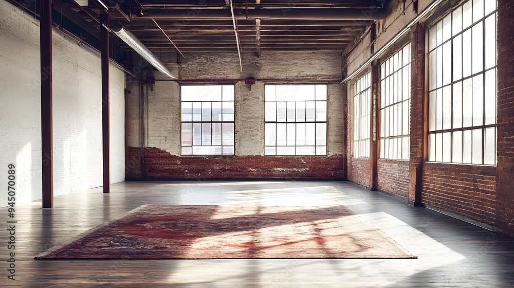 Picture of Airy and Spacious Industrial Style Loft with High Ceilings Large ...