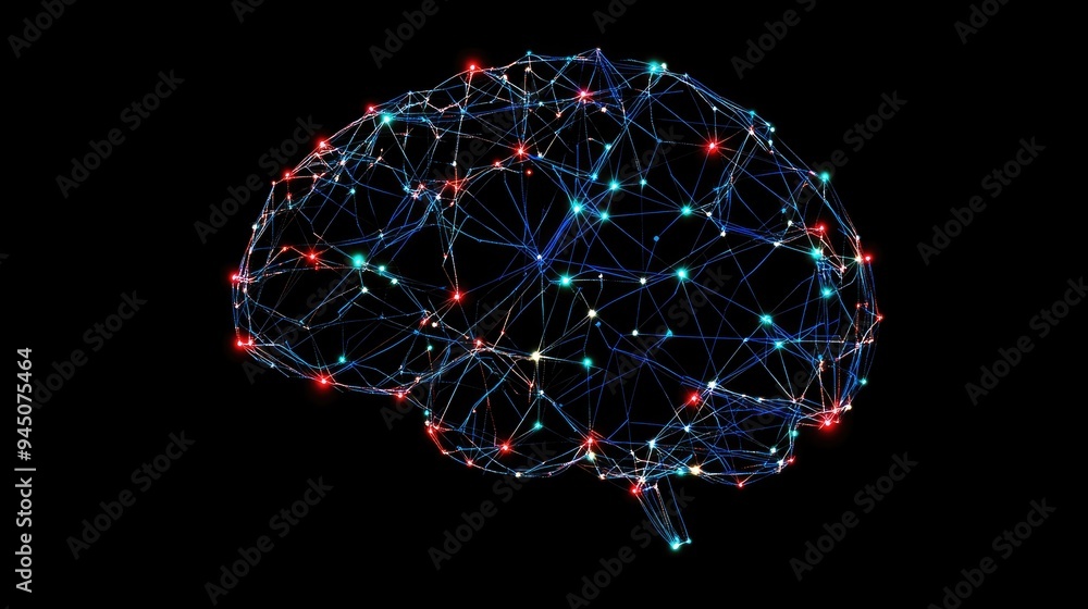 Brain Networks Examples This visual illustrates a brain's neural network, highlighting ...