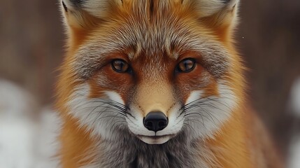 Wall Mural - Close-Up Portrait of a Red Fox