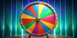 © Adisorn - A sparkling spinning wheel teems with wedges, its pointer majestically twirling to award the grand prize in an electrifying game show gala.