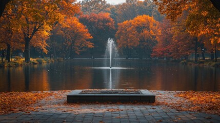 Wall Mural - fountain in the park