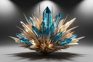 3D Art Techniques Showcasing Fluidity and Radiance in Crystalline Designs and Luminescent Artistry