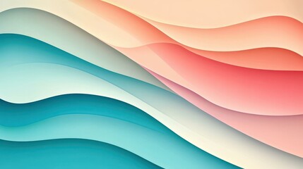 Poster - Discover a modern sleek abstract background that showcases soft pastel colors, perfect for creative projects or designs.