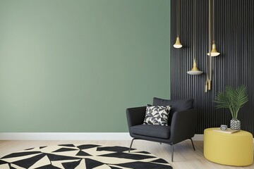 Wall Mural - Modern Black Wallpaper Patterns on Vibrant Backgrounds for Stylish Interiors