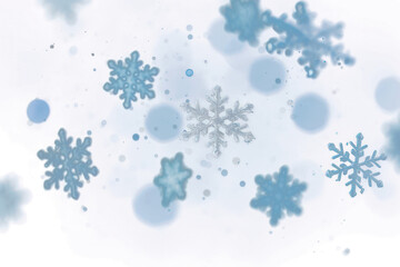 PNG photo of *snowflakes* and bokeh isolated on black background --ar 3:2 --v 5.2