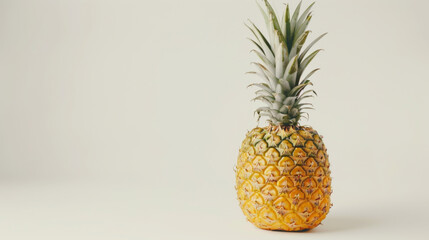 Canvas Print - A whole pineapple isolated a white background