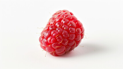 Sticker - A whole raspberry isolated a white background