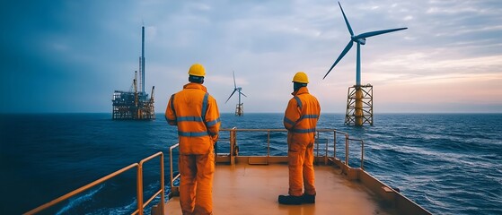 wind turbine engineers carefully selecting appropriate blade materials to ensure the durability and 