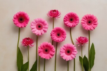 Wall Mural - Stunning Pink Flowers Isolated on Soft Natural Background