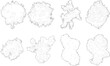 © GRASSS.H - Tree plan outline silhouettes - top view 6