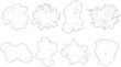 © GRASSS.H - Tree plan outline silhouettes - top view 3