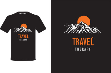 Wall Mural - Travel Therapy t-shirt design